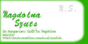 magdolna szuts business card
